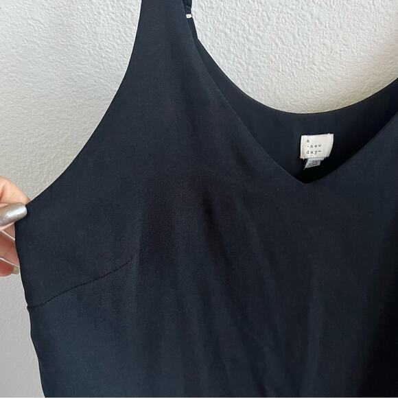 A New Day Black V Neck Slip Style Layering Tank XL - Picture 3 of 6